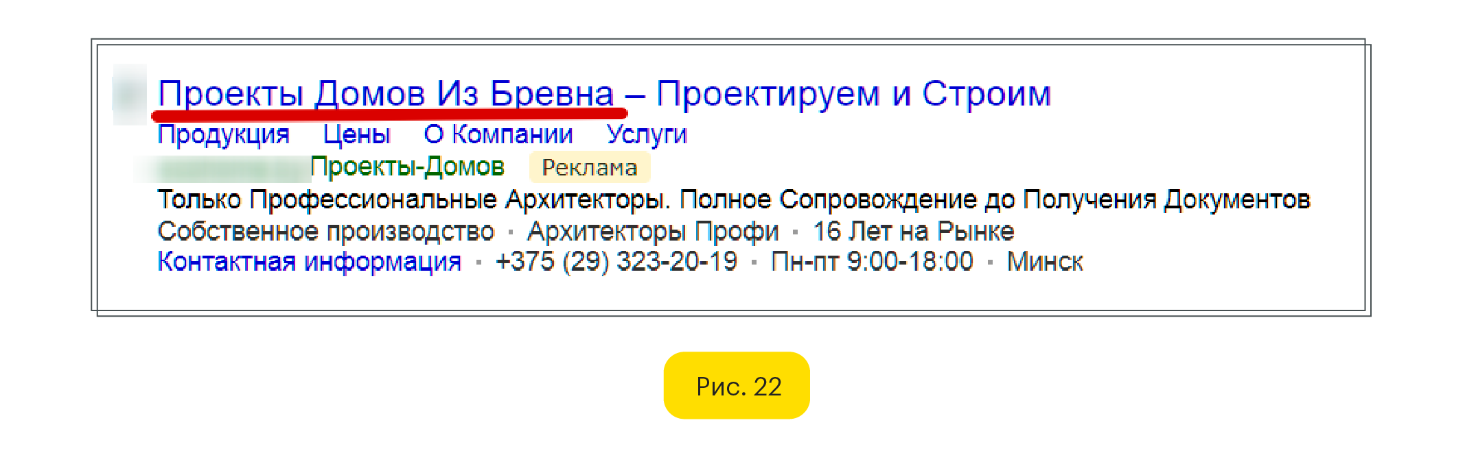 Текстовое объявление Яндекс Директ