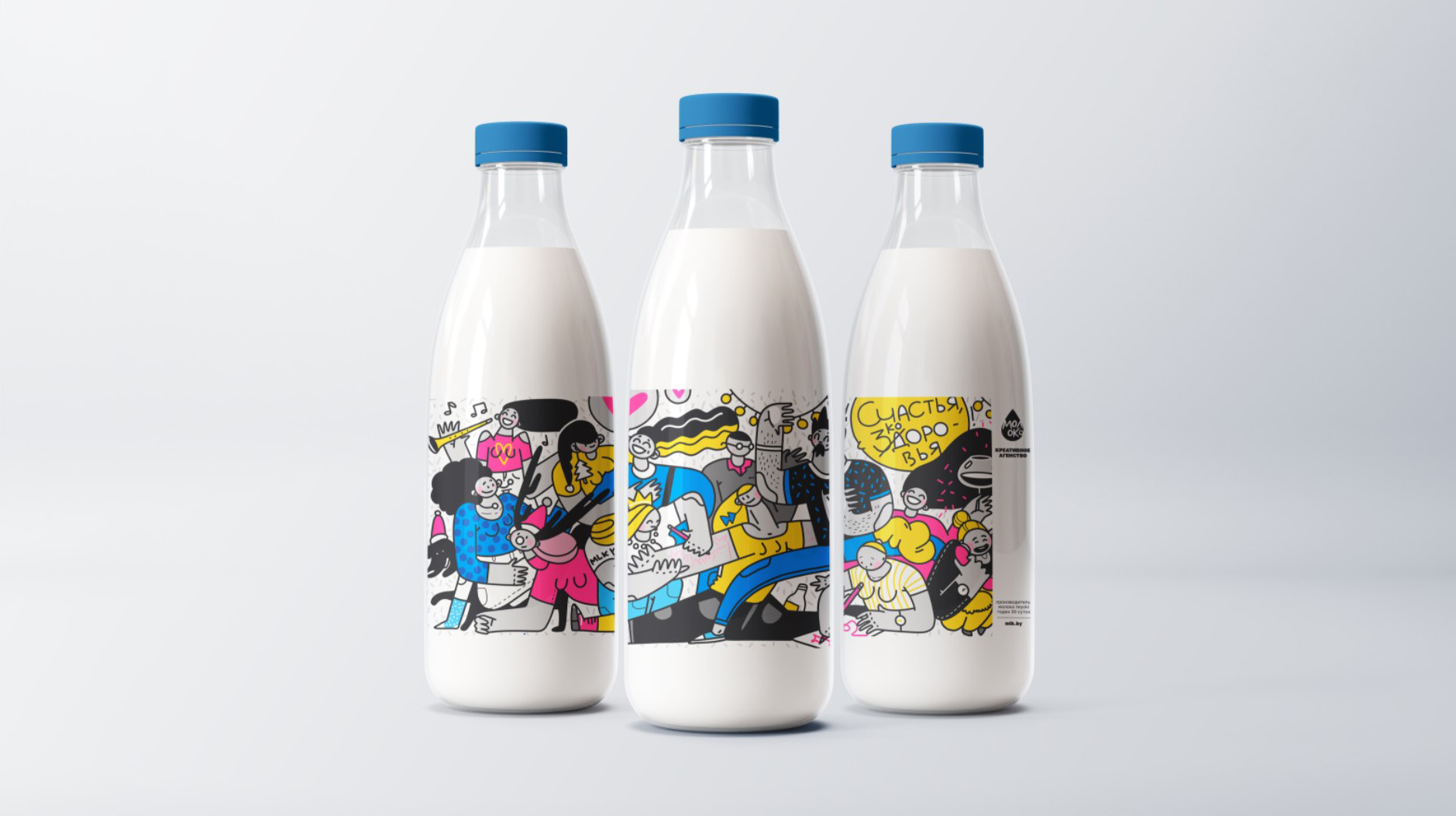 Молоко в бутылках от птицы