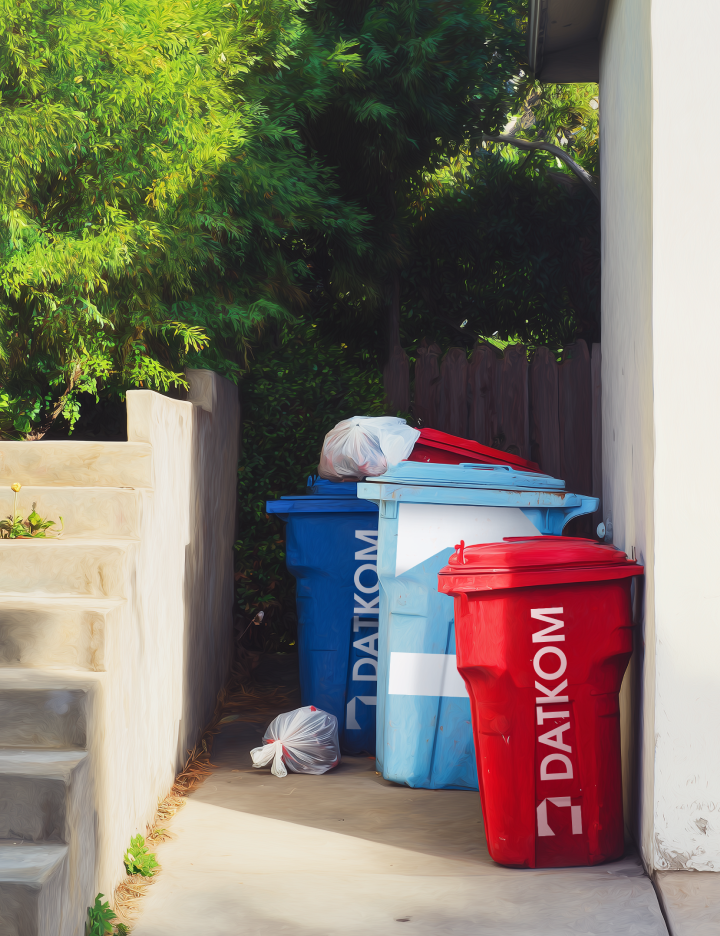 Айдентика для DATKOM — компании  по вывозу и утилизации отходов